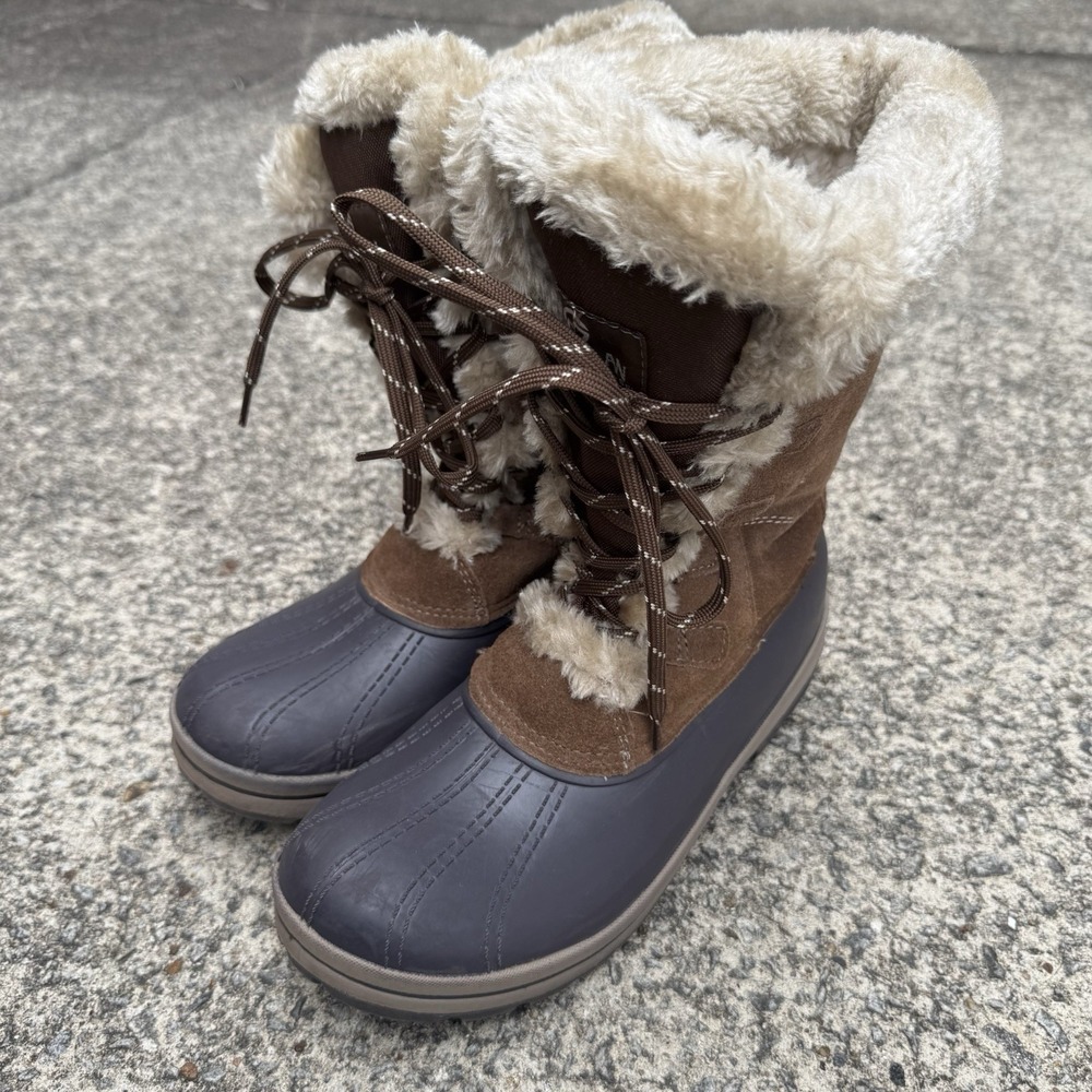 Magellan Outdoors Sherpa Lined Duck Boots Women's 10 Brown Suede Leather